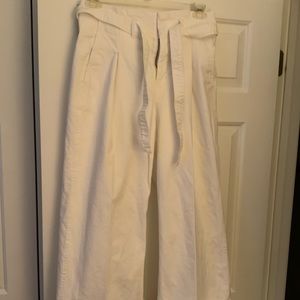 Ladies white ankle denim jeans